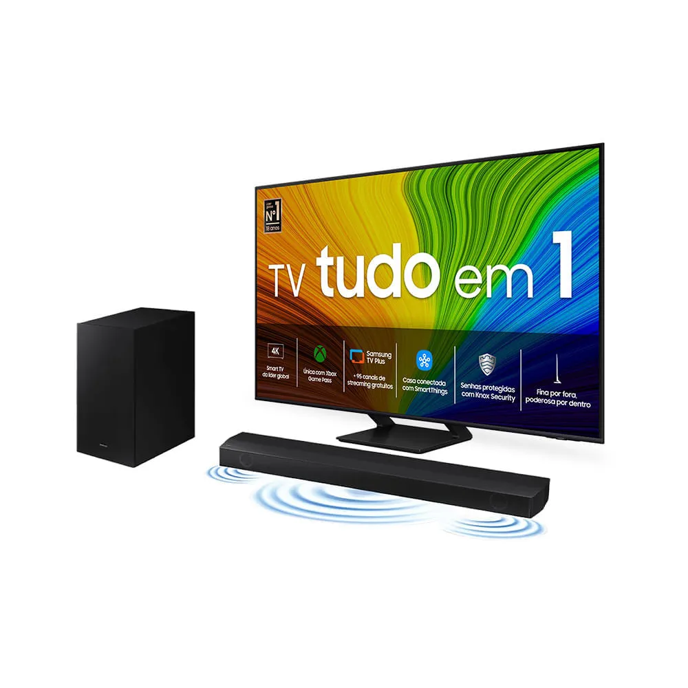 [Vip] Combo Samsung Smart Tv 55 Polegadas Qled 4k 55q70d 2024 + Soundbar Hw-Q600c